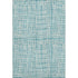 5' X 8' Teal And Ivory Striped Washable Area Rug With UV Protection