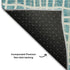 5' X 8' Teal And Ivory Striped Washable Area Rug With UV Protection