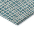 5' X 8' Teal And Ivory Striped Washable Area Rug With UV Protection
