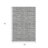 5' X 8' Charcoal And Ivory Geometric Washable Area Rug With UV Protection