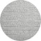 8' Gray And Silver Geometric Washable Round Rug With UV Protection