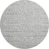8' Gray And Silver Geometric Washable Round Rug With UV Protection