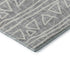 8' Gray And Silver Geometric Washable Round Rug With UV Protection
