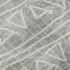 8' Gray And Silver Geometric Washable Round Rug With UV Protection