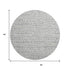 8' Gray And Silver Geometric Washable Round Rug With UV Protection