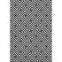 5' X 8' Black And Ivory Geometric Washable Area Rug With UV Protection