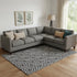 8' X 10' Black And Ivory Geometric Washable Area Rug With UV Protection