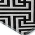 8' X 10' Black And Ivory Geometric Washable Area Rug With UV Protection
