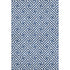 5' X 8' Blue And Ivory Geometric Washable Area Rug With UV Protection