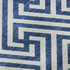 5' X 8' Blue And Ivory Geometric Washable Area Rug With UV Protection