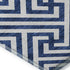 8' X 10' Blue And Ivory Geometric Washable Area Rug With UV Protection