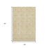 5' X 8' Gold And Ivory Geometric Washable Area Rug With UV Protection