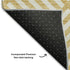 5' X 8' Gold And Ivory Geometric Washable Area Rug With UV Protection