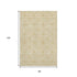 8' X 10' Gold And Ivory Geometric Washable Area Rug With UV Protection