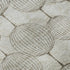 8' Beige And Brown Geometric Washable Round Rug With UV Protection