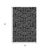 5' X 8' Black And Ivory Geometric Washable Area Rug With UV Protection