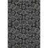 5' X 8' Black And Ivory Geometric Washable Area Rug With UV Protection