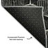 8' Black And Ivory Geometric Washable Round Rug With UV Protection