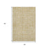 5' X 8' Gold And Ivory Geometric Washable Area Rug With UV Protection