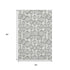 5' X 8' Graphite And Silver Geometric Washable Area Rug With UV Protection