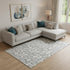 9' X 12' Graphite And Silver Geometric Washable Area Rug With UV Protection