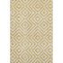 5' X 8' Gold And Ivory Geometric Washable Area Rug With UV Protection
