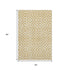 5' X 8' Gold And Ivory Geometric Washable Area Rug With UV Protection