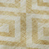 8' Gold And Ivory Geometric Washable Round Rug With UV Protection
