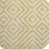 8' Gold And Ivory Geometric Washable Round Rug With UV Protection