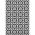 5' X 8' Black And Silver Geometric Washable Area Rug With UV Protection
