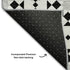 8' Black And Silver Geometric Washable Round Rug With UV Protection