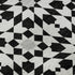 8' Black And Silver Geometric Washable Round Rug With UV Protection