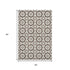 5' X 8' Brown And Ivory Geometric Washable Area Rug With UV Protection
