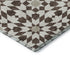 5' X 8' Brown And Ivory Geometric Washable Area Rug With UV Protection