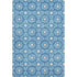 8' X 10' Denim Blue And Ivory Geometric Washable Area Rug With UV Protection