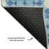 8' X 10' Denim Blue And Ivory Geometric Washable Area Rug With UV Protection
