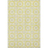 9' X 12' Yellow Ivory And Gray Geometric Washable Area Rug With UV Protection