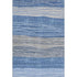 8' X 10' Blue And Gray Striped Washable Area Rug With UV Protection