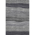 9' X 12' Gray And Silver Striped Washable Area Rug With UV Protection
