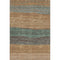 8' X 10' Terra Cotta Gray And Beige Striped Washable Area Rug With UV Protection