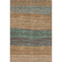 8' X 10' Terra Cotta Gray And Beige Striped Washable Area Rug With UV Protection