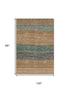 8' X 10' Terra Cotta Gray And Beige Striped Washable Area Rug With UV Protection