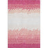 9' X 12' Blush And Ivory Striped Washable Area Rug With UV Protection