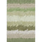 5' X 8' Green And Beige Striped Washable Area Rug With UV Protection