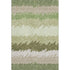 5' X 8' Green And Beige Striped Washable Area Rug With UV Protection