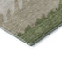 5' X 8' Green And Beige Striped Washable Area Rug With UV Protection