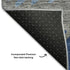 8' X 10' Navy Blue Gray And Silver Striped Washable Area Rug With UV Protection