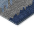 8' X 10' Navy Blue Gray And Silver Striped Washable Area Rug With UV Protection