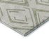 8' X 10' Artichoke Green And Ivory Diamond Washable Area Rug With UV Protection