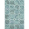 5' X 8' Teal And Aqua Medallion Washable Area Rug With UV Protection